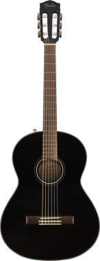 Fender CN-60S Concert Black klasszikus gitár, fekete