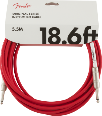 Fender Original Series gitárkábel, 5,5 m, Fiesta Red szín