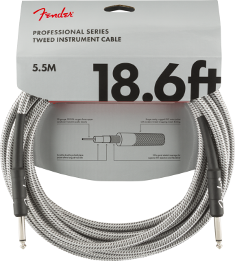 Fender Professional Series 5,5 m gitárkábel, White Tweed szín