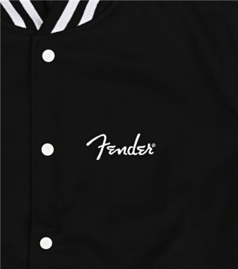 Fender Custom Shop Varsity dzseki, Fekete/fehét, L-es méret