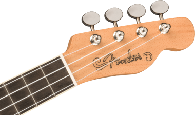 Fender Fullerton Tele Uke elektro-akusztikus ukulele, fekete