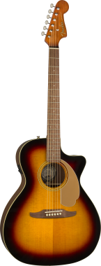 Fender Newporter Player elektro-akusztikus gitár, Sunburst szín