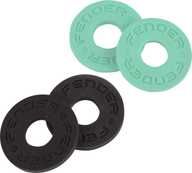 Fender Strap Blocks 4 db-os hevederzár, fekete/Surf Green