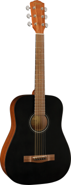 Fender FA-15 Steel Black 3/4-es akusztikus gitár, fekete
