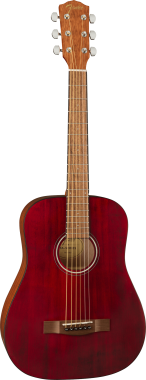 Fender FA-15 Steel 3/4-es akusztikus gitár, piros