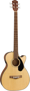 Fender CB-60SCE Natural, natúr színű elektro-akusztikus basszusgitár