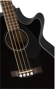 Fender CB-60SCE Black elektro-akusztikus basszusgitár, fekete