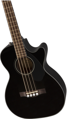 Fender CB-60SCE Black elektro-akusztikus basszusgitár, fekete