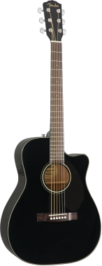 Fender CC-60SCE Concert elektro-akusztikus gitár, fekete