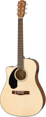 Fender CD-60SCE Dreadnought Natural balkezes elektro-akusztikus gitár, natúr