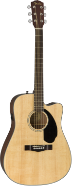 Fender CD-60SCE Dreadnought elektro-akusztikus gitár, natúr szín