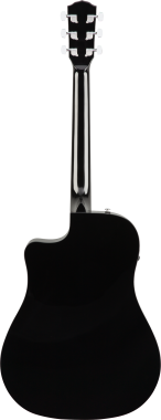 Fender CD-60SCE Dreadnought Black elektro-akusztikus gitár, fekete