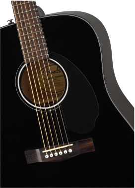 Fender CD-60S Dreadnought akusztikus gitár, fekete