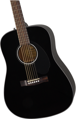 Fender CD-60S Dreadnought akusztikus gitár, fekete
