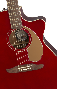 Fender Newporter Player Candy elektro-akusztikus gitár, piros