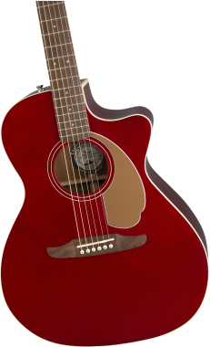 Fender Newporter Player Candy elektro-akusztikus gitár, piros