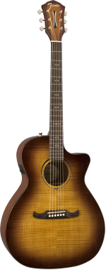 Fender FA-345CE Auditorium elektro-akusztikus gitár 3-tónusú Tea Burst szín