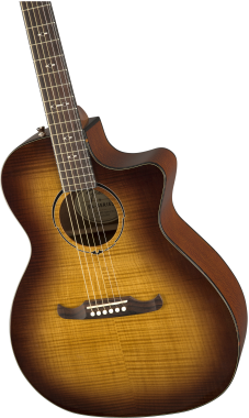 Fender FA-345CE Auditorium elektro-akusztikus gitár 3-tónusú Tea Burst szín