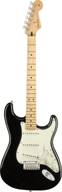 Fender Player Stratocaster, juhar fogólap, fekete elektromos gitár