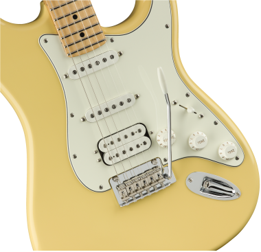 Fender Player Stratocaster, HSS hangszedő kiosztás, juhar fogólap,Buttercream színű elektromos gitár