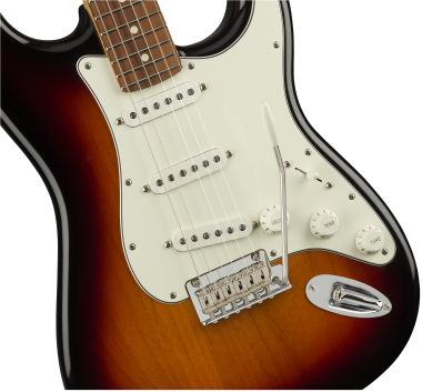 Fender Player Stratocaster, Pau Ferro fogólap, 3 színű Sunburst elektromos gitár