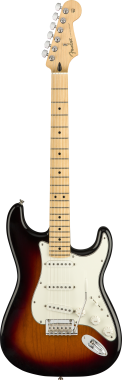Fender Player Stratocaster, juhar fogólap, 3 színű Sunburst elektromos gitár