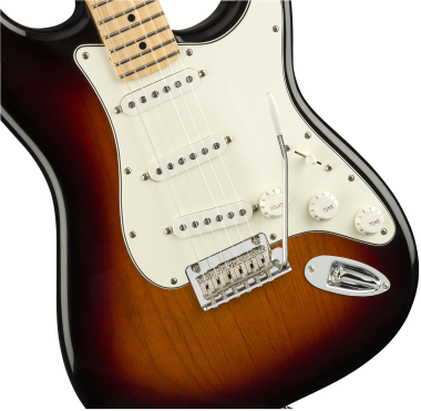 Fender Player Stratocaster, juhar fogólap, 3 színű Sunburst elektromos gitár