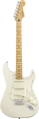 Fender Player Stratocaster, juhar fogólap, Polar White színű elektromos gitár