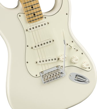 Fender Player Stratocaster, juhar fogólap, Polar White színű elektromos gitár