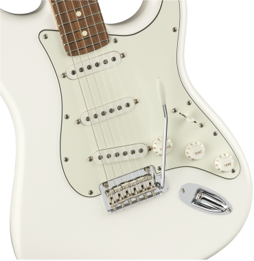 Fender Player Stratocaster, Pau Ferro fogólap, Polar White színű elektromos gitár