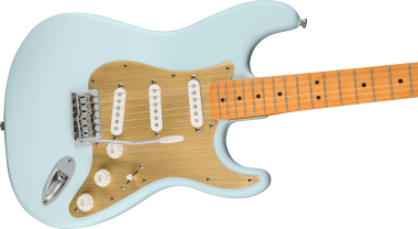 Squier 40th Anniversary Stratocaster Vintage Edition,juhar fogólap,Sonic Blue szín, elektromos gitár