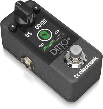 TC Electronic Ditto+ Looper intuitív looper pedál 5 perces loop idővel, Analog-Dry-Through-val és True Bypass-szal