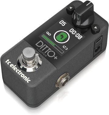 TC Electronic Ditto+ Looper intuitív looper pedál 5 perces loop idővel, Analog-Dry-Through-val és True Bypass-szal