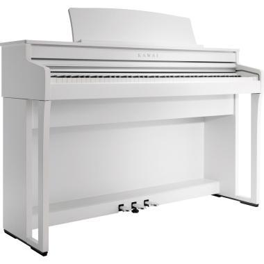 Kawai CA49W digitális zongora, 88 billentyűs kalapácsmechanika, 192 hang polifónia, Bluetooth, fehér