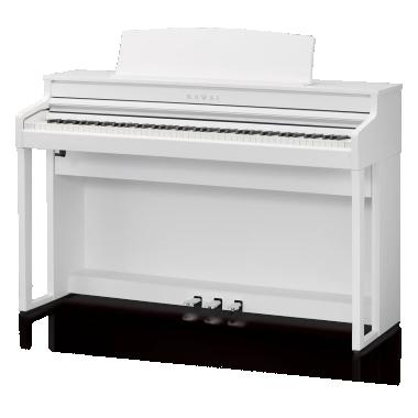 Kawai CA401W digitális zongora, 88 billentyűs kalapácsmechanika, 192 hang polifónia, Bluetooth, fehér