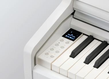 Kawai CA401W digitális zongora, 88 billentyűs kalapácsmechanika, 192 hang polifónia, Bluetooth, fehér