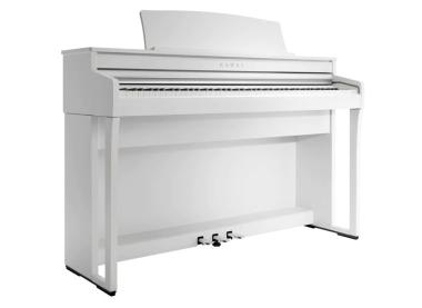 Kawai CA401W digitális zongora, 88 billentyűs kalapácsmechanika, 192 hang polifónia, Bluetooth, fehér