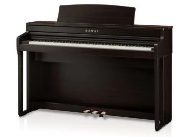 Kawai digitální klavír, 88 kláves, kladívková mechanika, Bluetooth, růžové dřevo