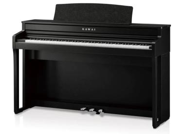 Kawai digitální klavír, 88 kláves, kladívková mechanika, 256 hlasová polyfonie, Bluetooth, černá