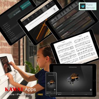 Kawai CA501W digitális zongora, 88 billentyűs kalapácsmechanika, 256 hang polifónia, Bluetooth, fehér