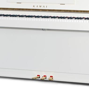 Kawai K-15E WH/P akusztikus pianínó, 88 billentyű, 110cm magas, fényes fehér
