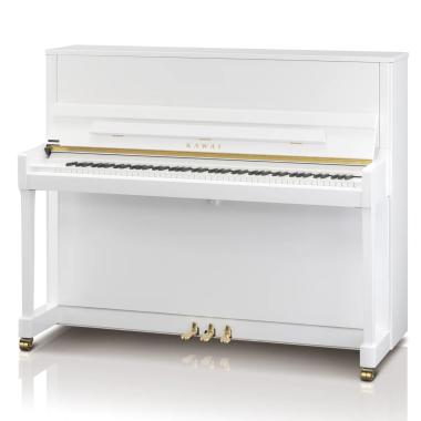 Kawai K-300 WH/P akusztikus pianínó, 88 billentyű, 122cm magas, fényes fehér