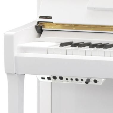 Kawai K-200 ATX4 WH/P akusztikus pianínó, ATX4 hibrid rendszer, 88 billentyű, 114cm magas, fényes fehér