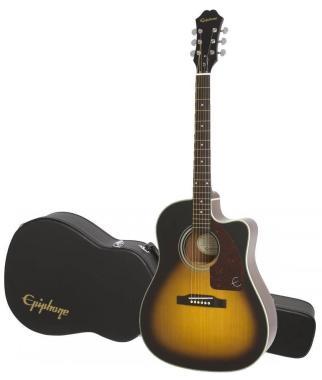 Epiphone J-15 EC Deluxe elektroakustická kytara, Fishman Presys-II, vintage sunburst