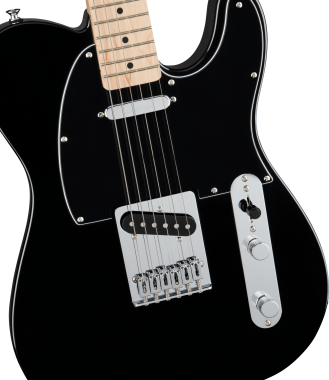 Squier FSR Affinity Series Telecaster, Maple Fingerboard, Black Pickguard, Black
