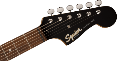 Squier Paranormal Strat-O-Sonic, Crimson Red Transparent elektromos gitár