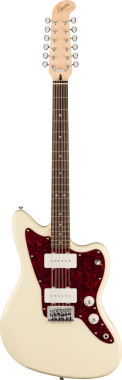 Squier Paranormal Jazzmaster XII, Laurel Fingerboard, Tortoiseshell Pickguard, Olympic White