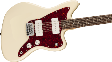 Squier Paranormal Jazzmaster XII, Laurel Fingerboard, Tortoiseshell Pickguard, Olympic White