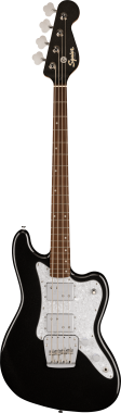 Squier Paranormal Rascal Bass HH, Laurel Fingerboard, White Pearloid Pickguard, Metallic Black