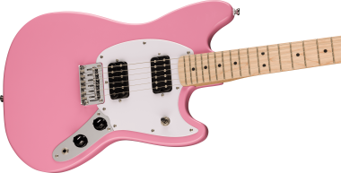 Squier Sonic Mustang HH MN Flash Pink elektromos gitár